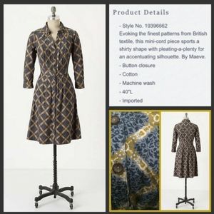 Maeve Wightwick Manor corduroy dress size 6